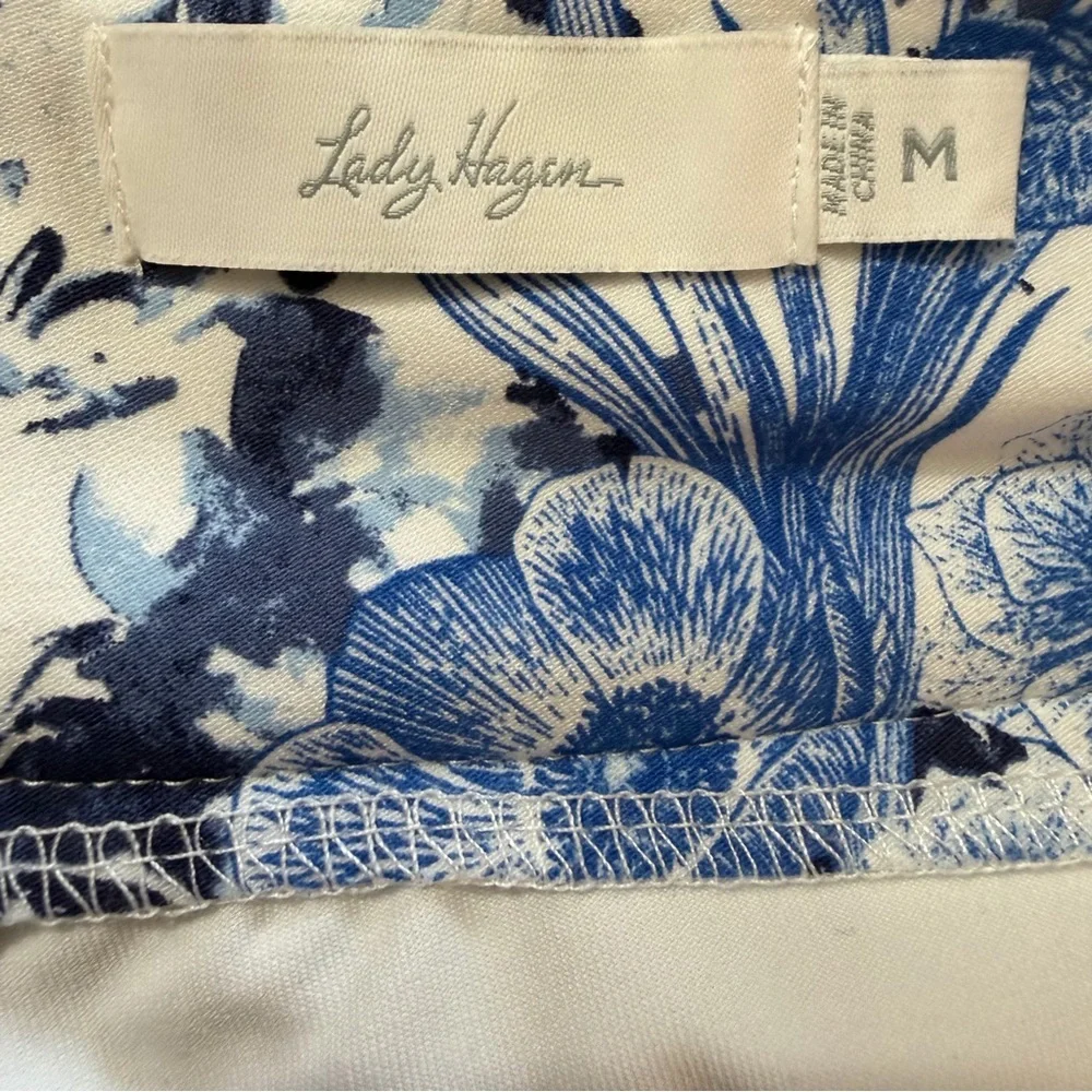 Lady Hagan Floral Blue Toile Skort - Picture 9 of 11